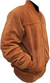 Classyak Men's Fashion SLIMFIT Suede Real Leather Bomber Jacket